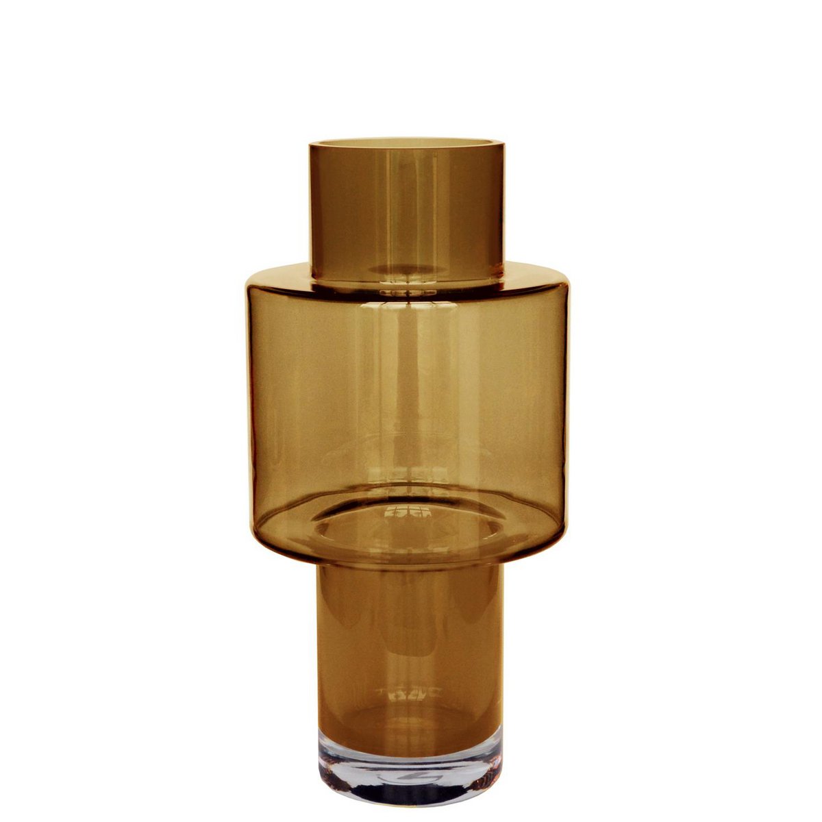Vase aus Glas Juba M – H40 B20 – Cognac