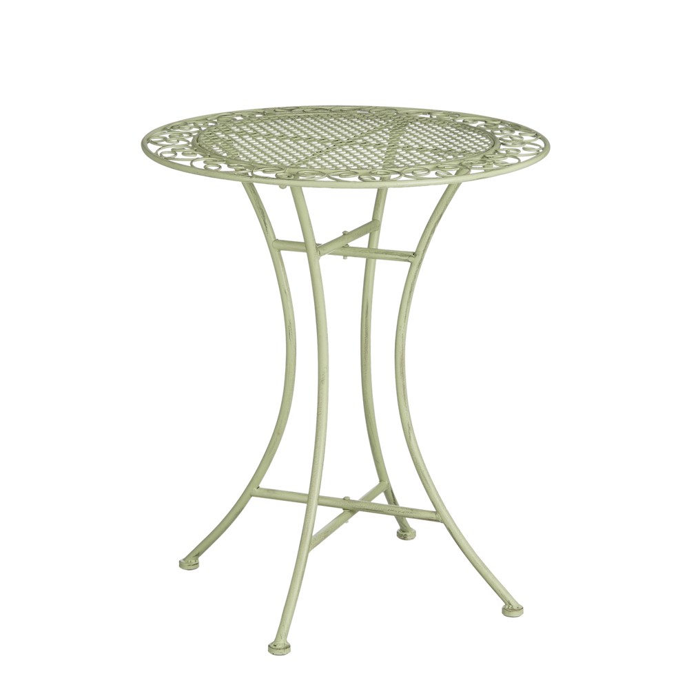 Provence Outdoor-Bistrotisch – H70 x Ø60 cm – Hellgrün