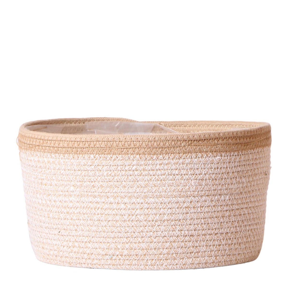 Korbschale aus Baumwolle, weiß - Topfgröße Ø30 cm