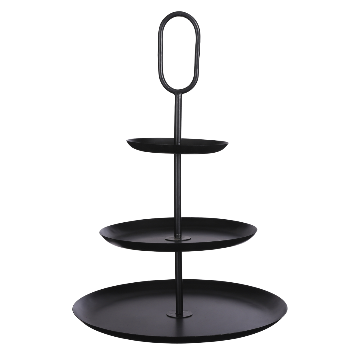 Rama Etagere 3-stöckig – H55 x Ø38 cm – Metall – Schwarz