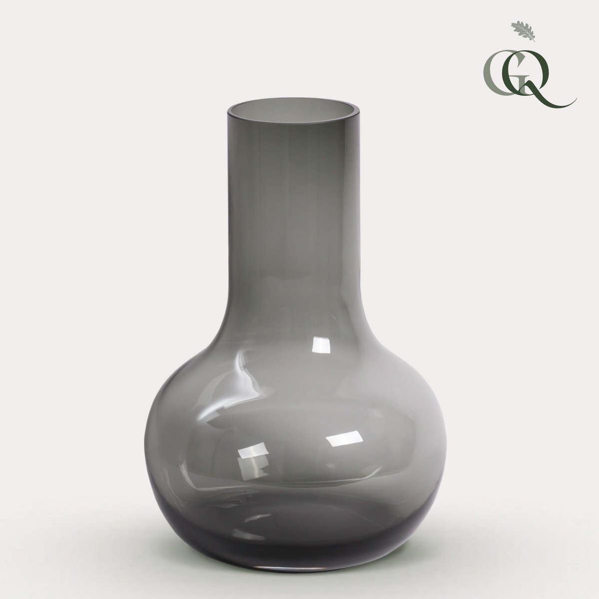 Vase aus Glas – S – H37 B25 – Seim – Grau