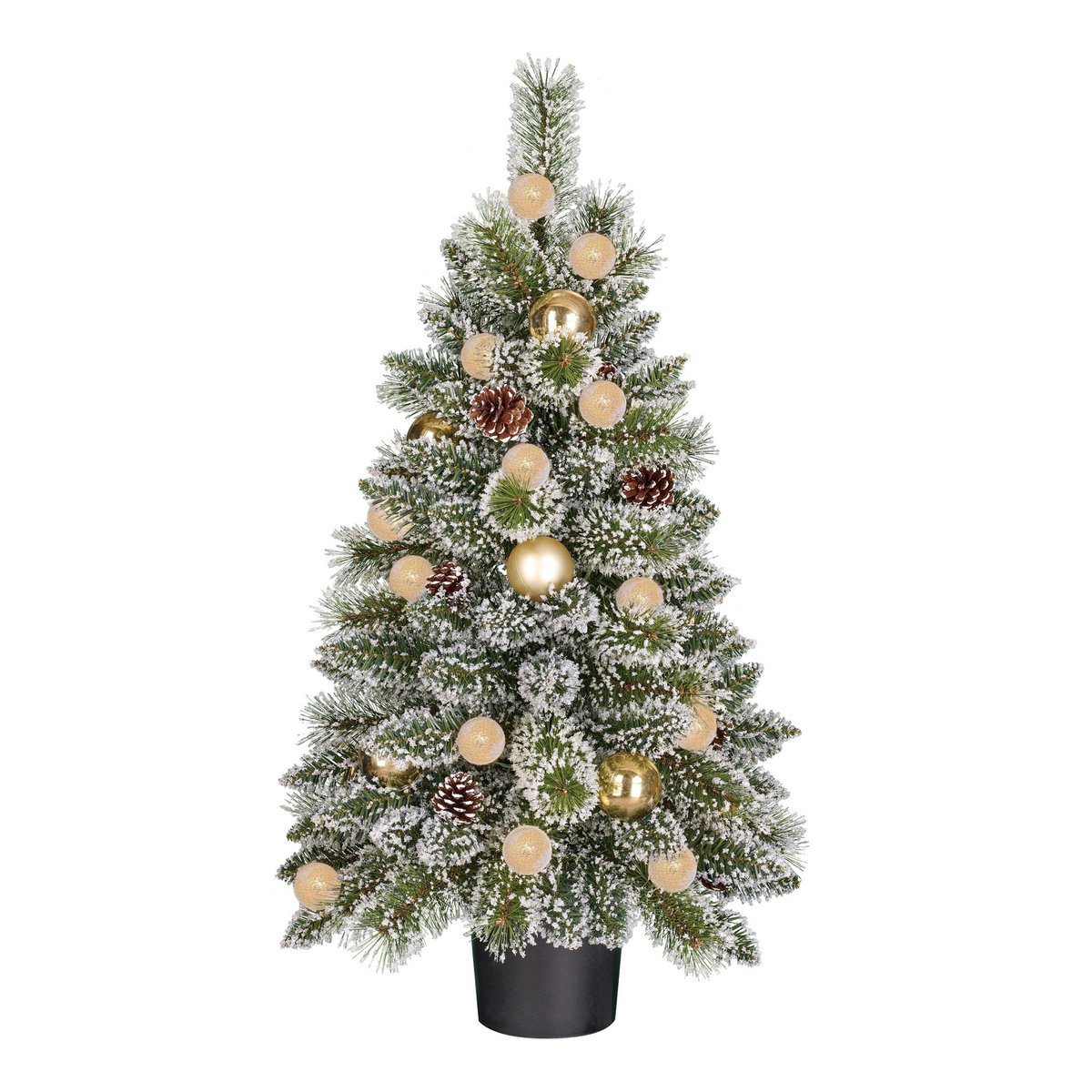 Künstlicher Weihnachtsbaum Kaprun dekoriert mit Beleuchtung 90 cm