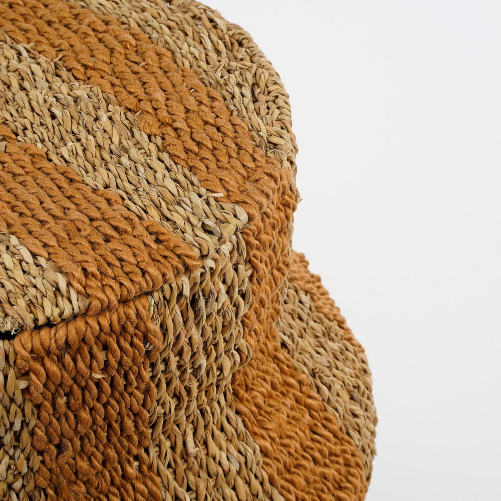 Tacoma Aufbewahrungskorb mit Deckel – H47 x Ø50 cm – Jute – Gelb