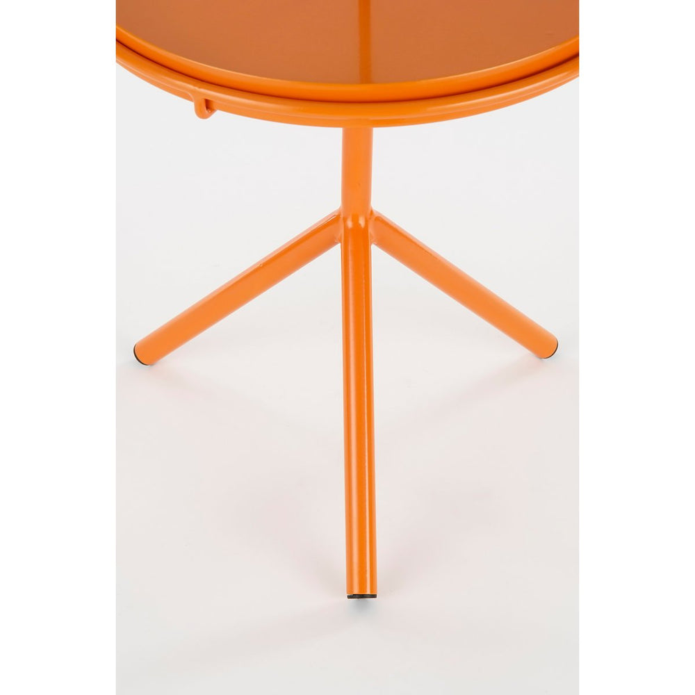 
                      
                        Aston Beistelltisch mit abnehmbarem Tablett – H42 x Ø31 cm – Metall – Orange
                      
                    