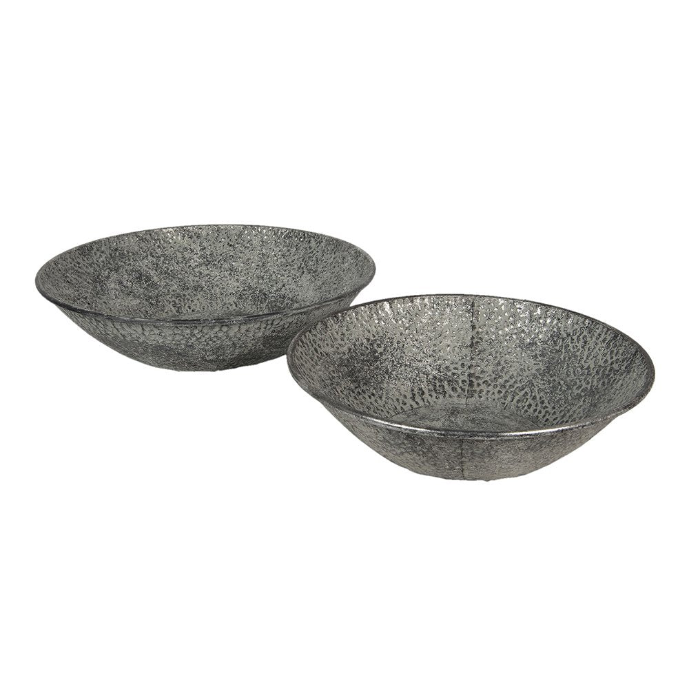Suppenschüssel 2er-Set Grau ? 35x9 ? 41x10 cm