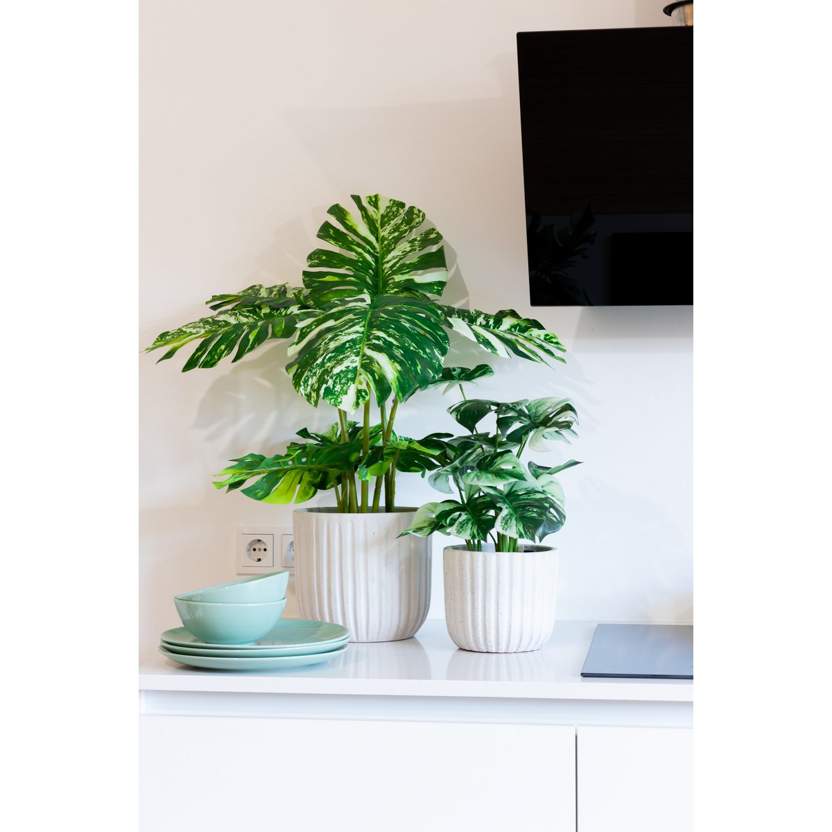 Monstera variegata Kunstpflanze 75cm