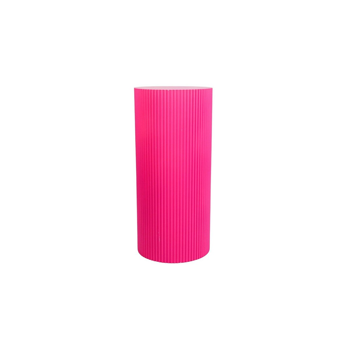 Pflanzenhocker / Seitentisch / Säule Zylinder - MDF - Neonrosa - 30x65 cm