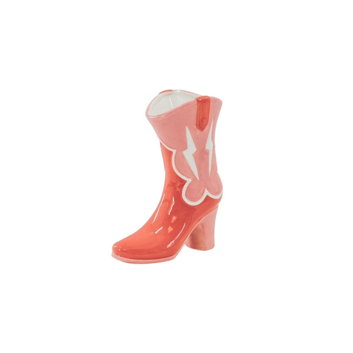 Blumenvase-Boot-Vase-Keramik- Pink/ Orange-16,5x10,5x26,5 cm