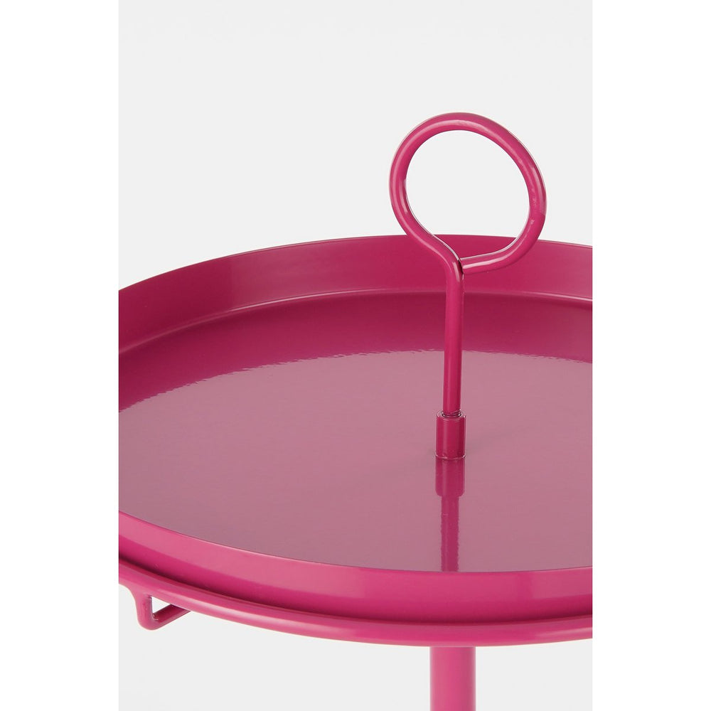 Aston Tablett mit Klemme – H30 x Ø31 cm – Metall – Fuchsia