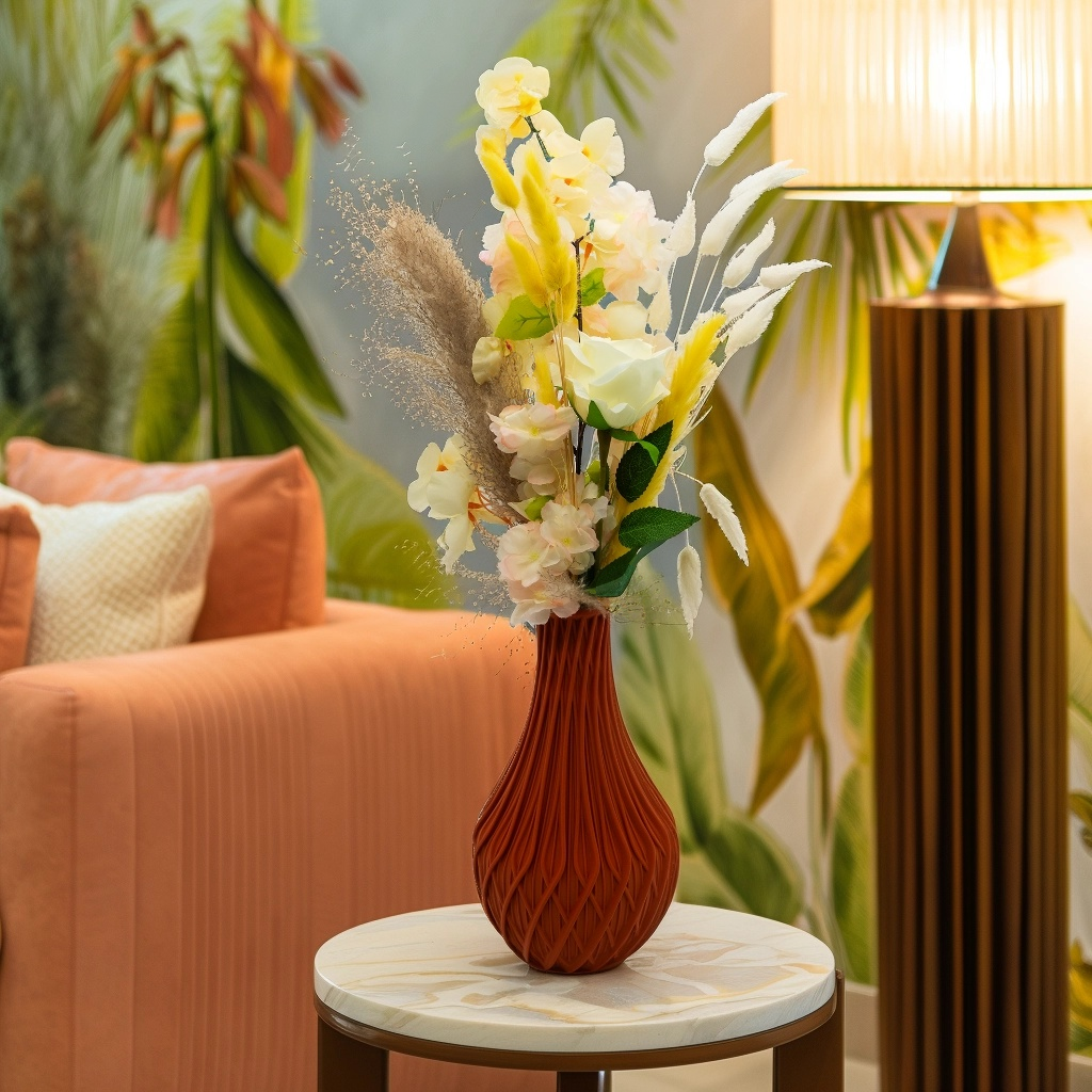 Miroa 3D-Vase – 3D-gedruckte Vase – nachhaltiges PLA – geeignet für künstliche Blumen