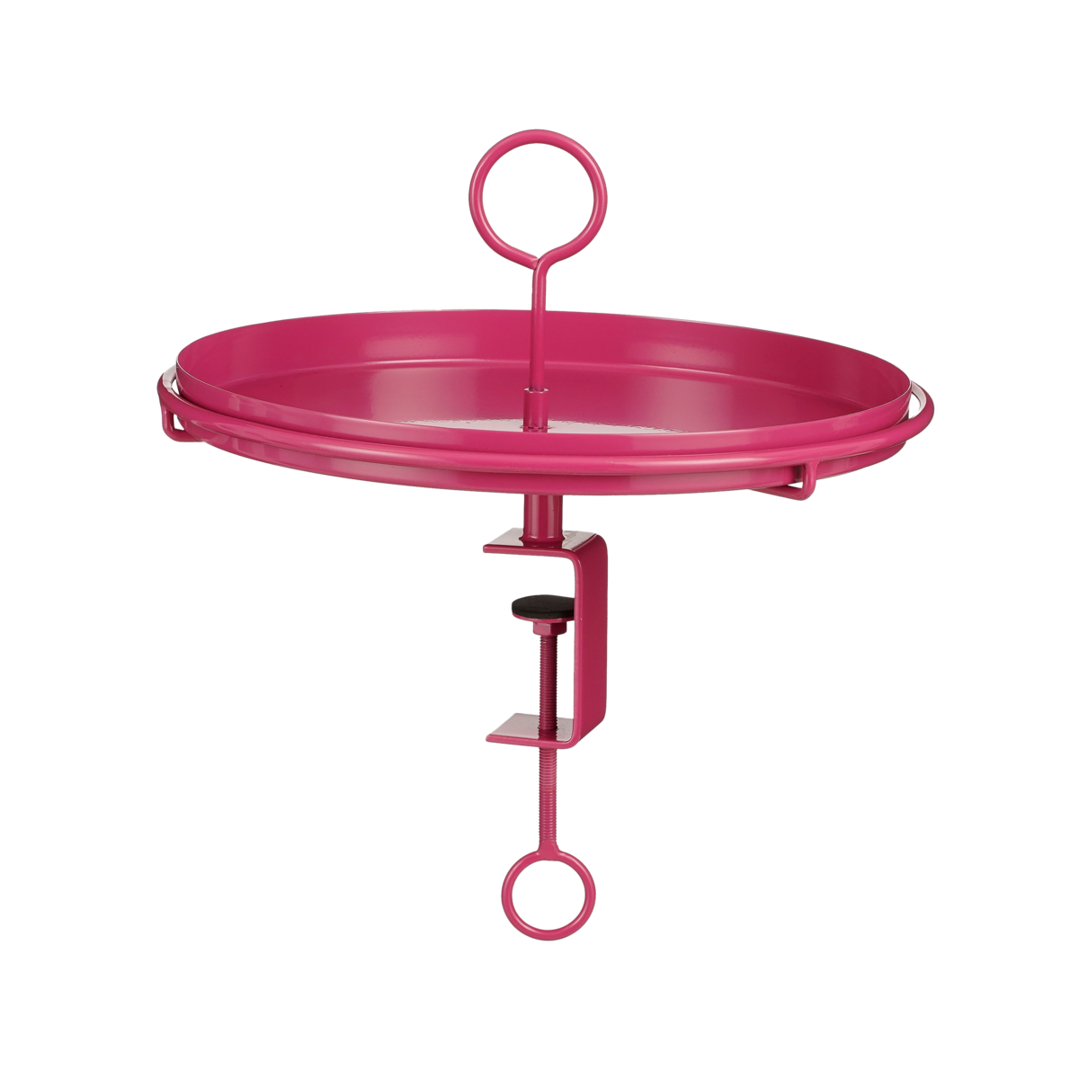 Aston Tablett mit Klemme – H30 x Ø31 cm – Metall – Fuchsia