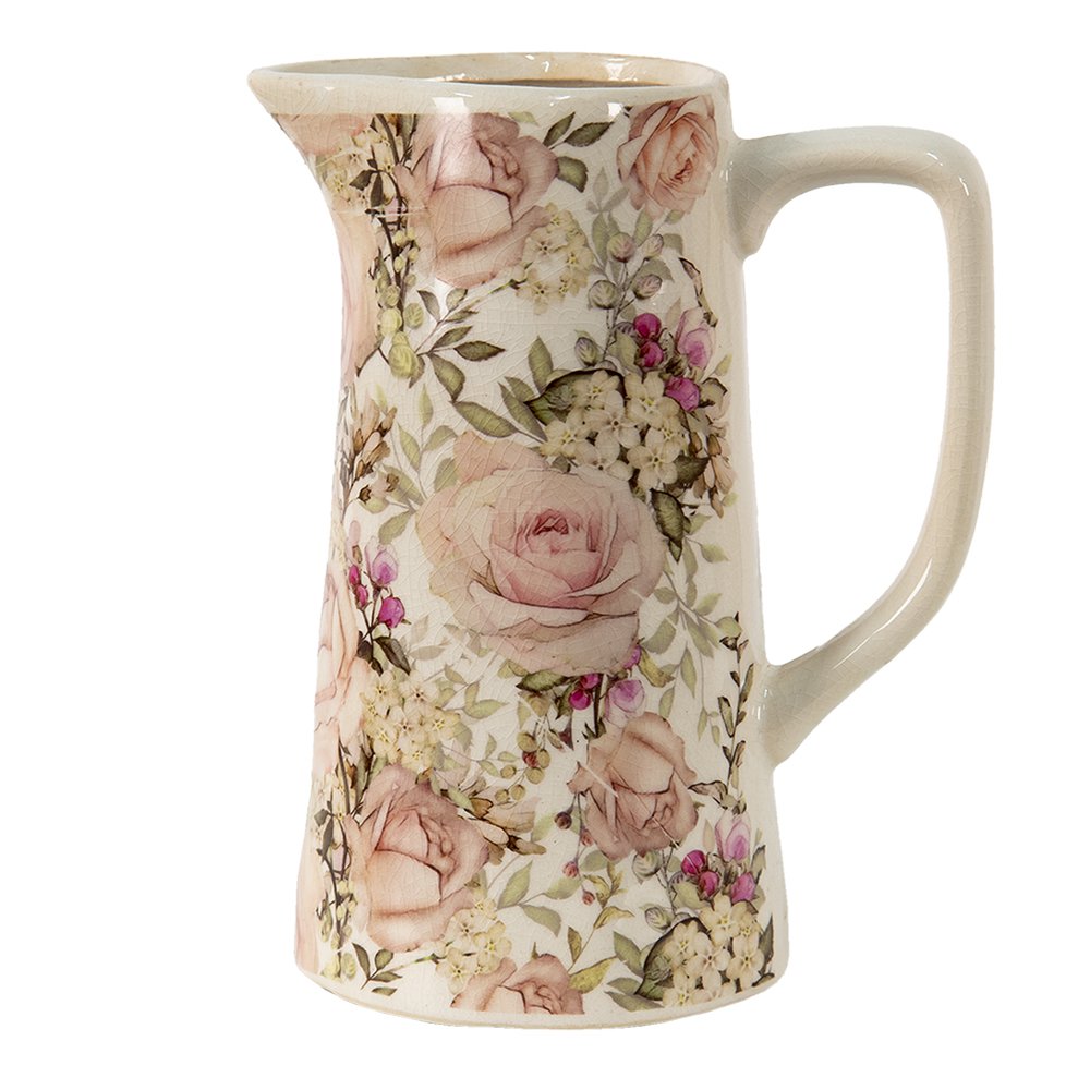 Dekorationsdose Rosa, Keramik 20x13x25 cm / 2100 ml