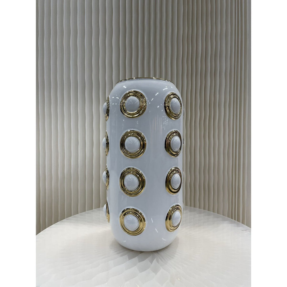 
                      
                        Goldene Vase mit 4 Kreisen (CV11617-14WIT)
                      
                    
