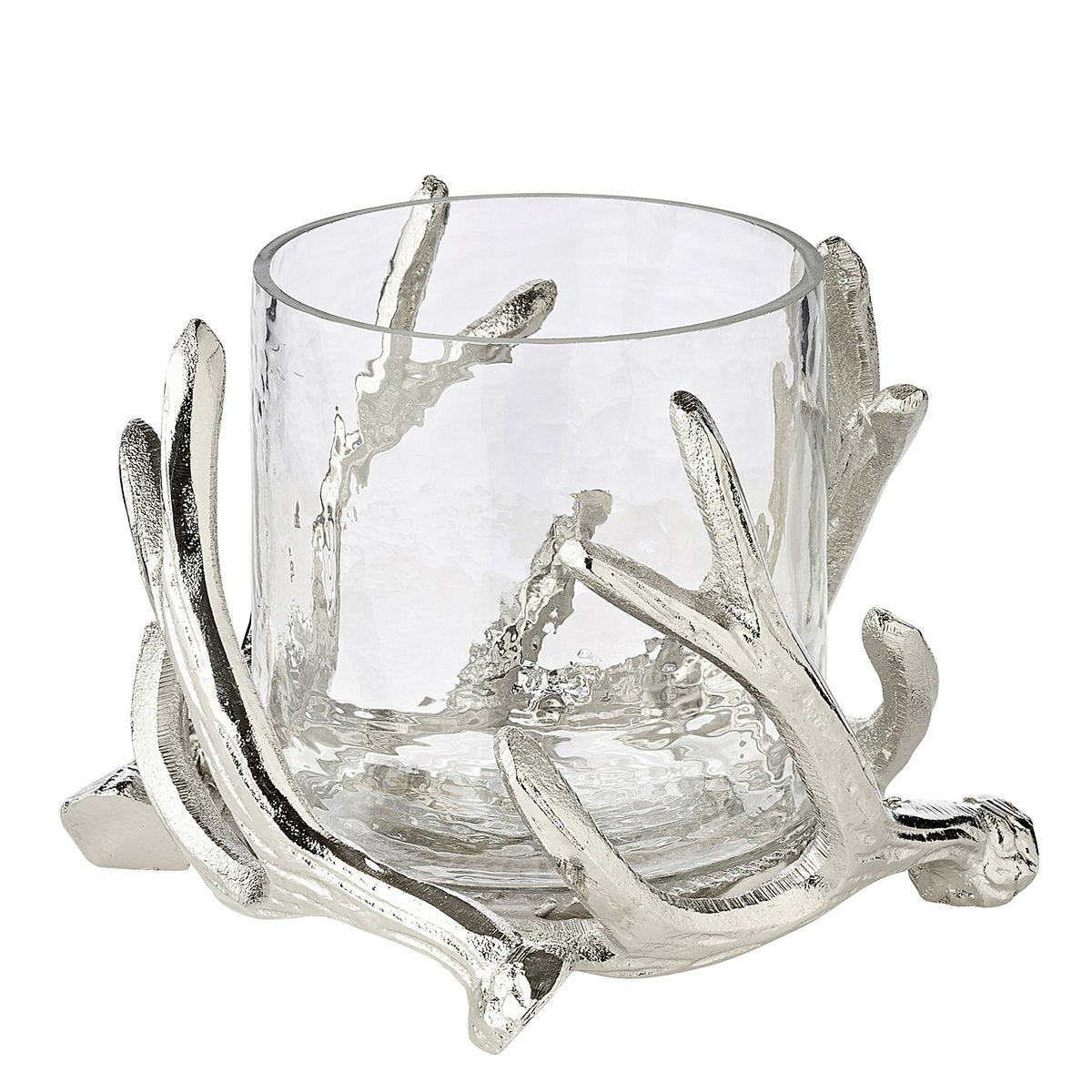Windlicht Kingston, Geweih-Design (Höhe 13 cm, Ø 15 cm)