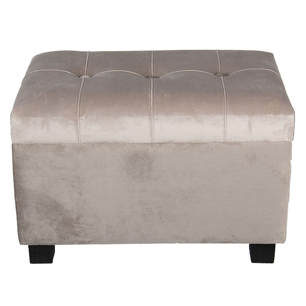 Poef Beige 50x34x33 cm