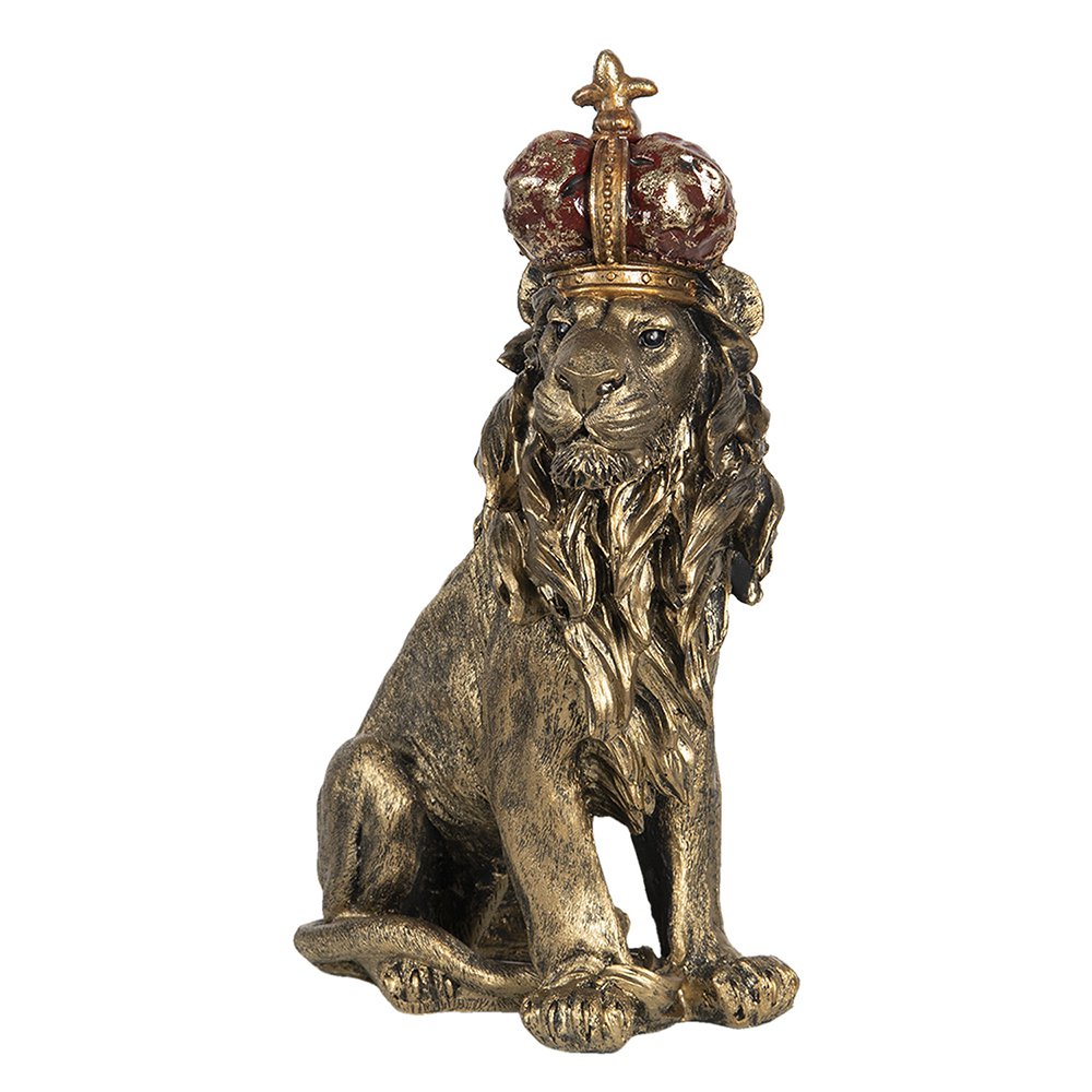 Dekofigur Löwe in Goldfarben