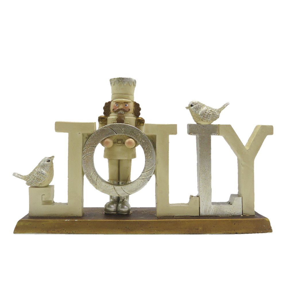 Weihnachtsdekoration Statue Beige 18x4x11 cm