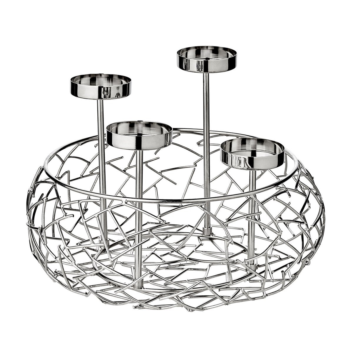 Adventskranz Milano in edlem Silber-Design