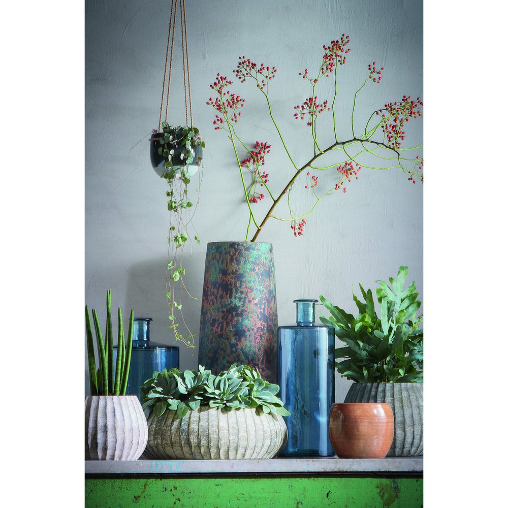 
                      
                        Guan Flaschenvase - H40 x Ø15 cm - Recyceltes Glas - Blau
                      
                    