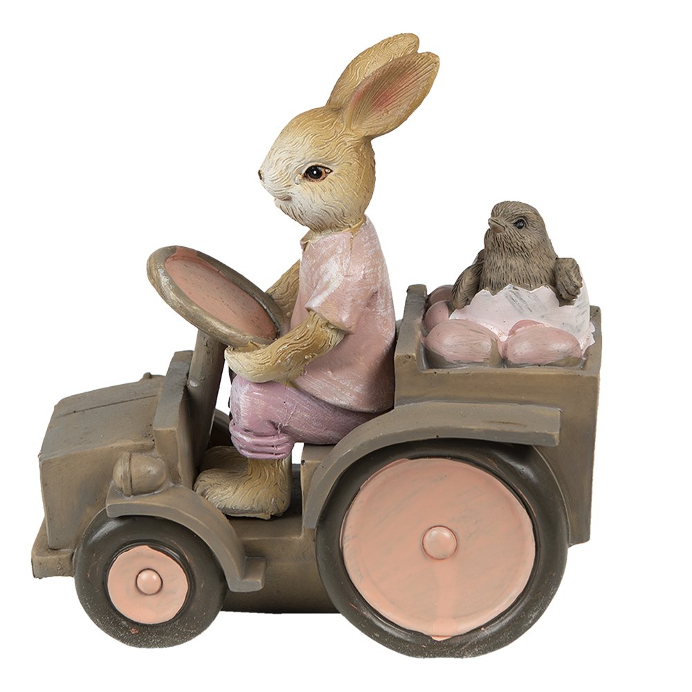 Dekoration Kaninchen Rosa, Beige 13x7x12 cm