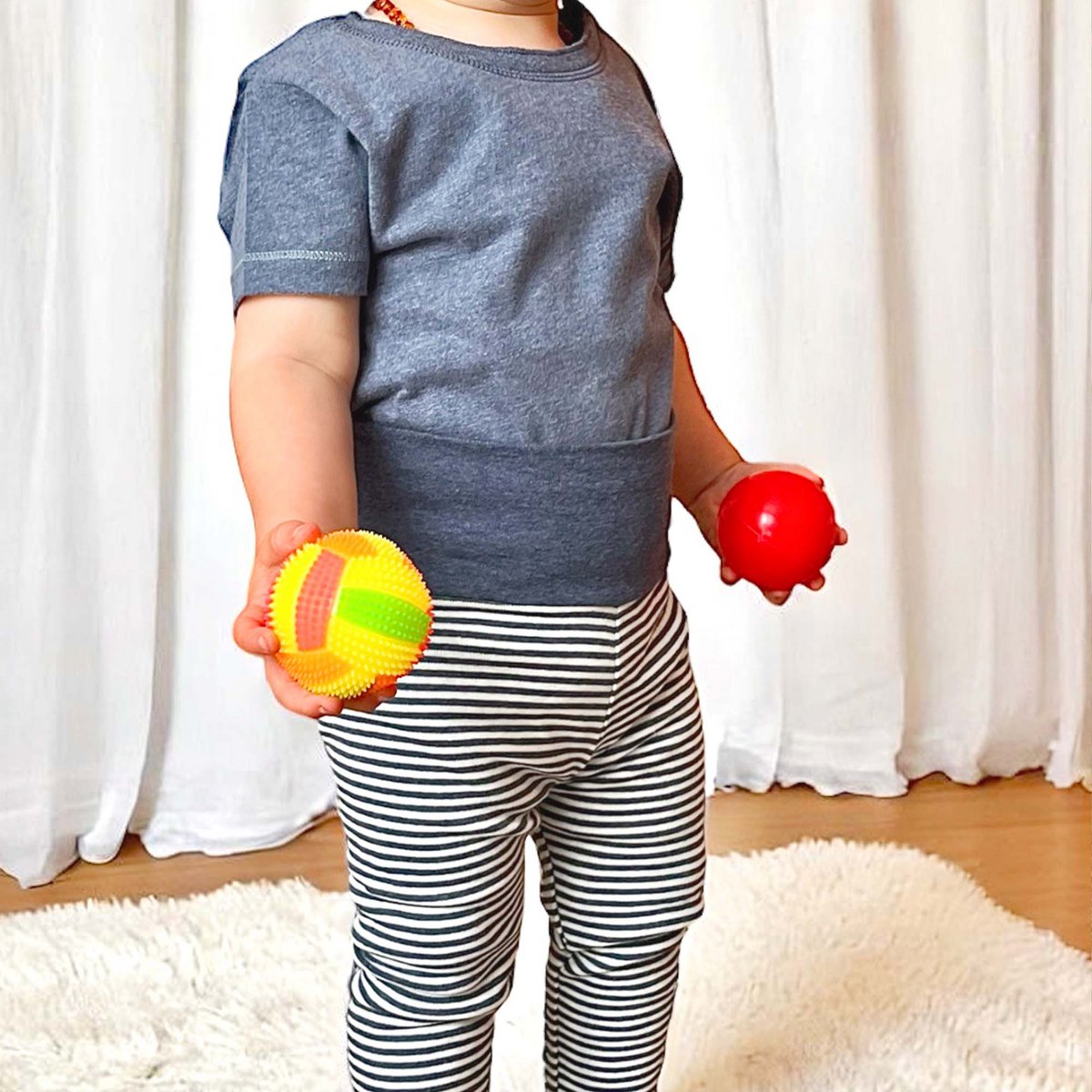 Bio-Baby-Leggings, Indigo gestreift