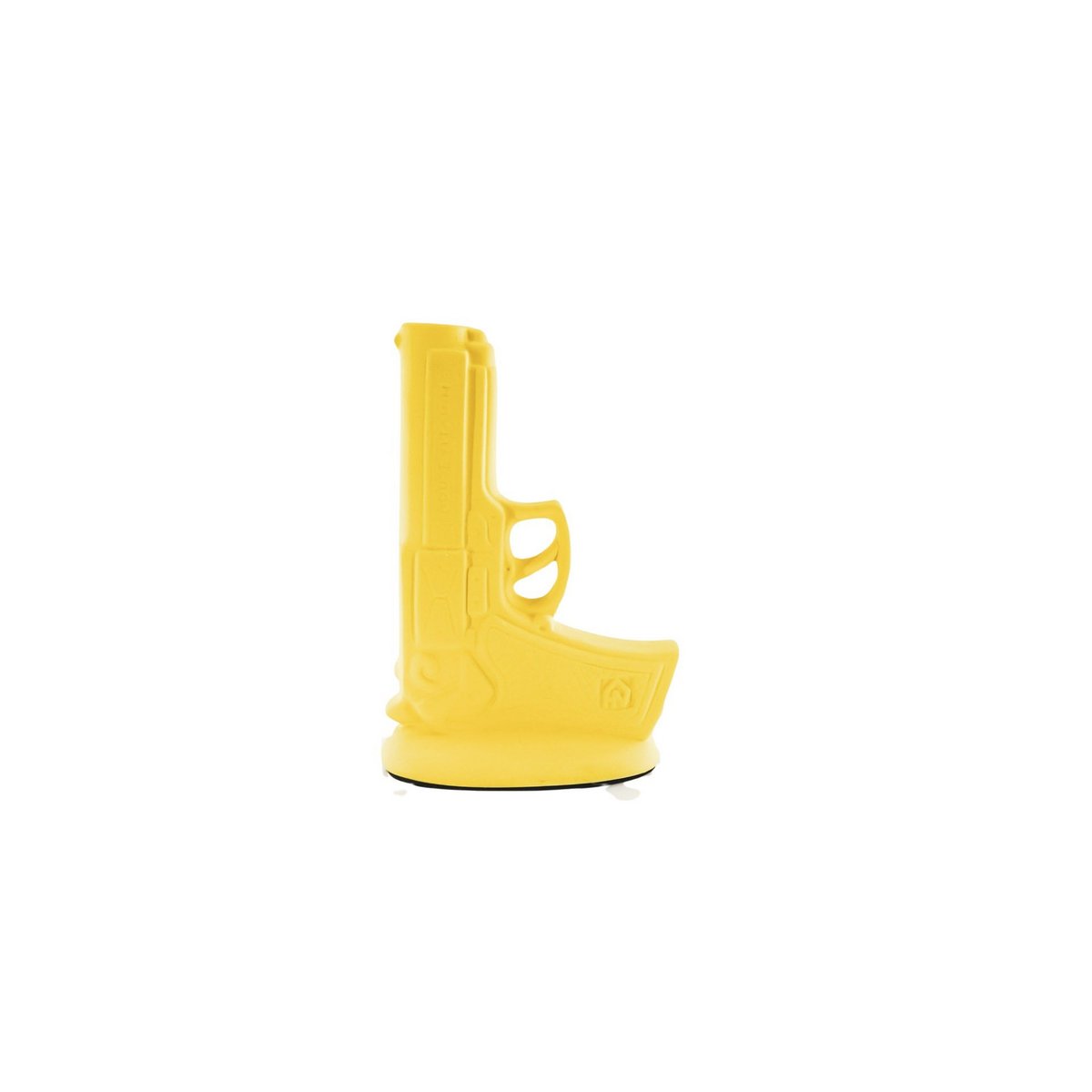 Vase - Waffe - Keramik - Neongelb - 15x9x23cm