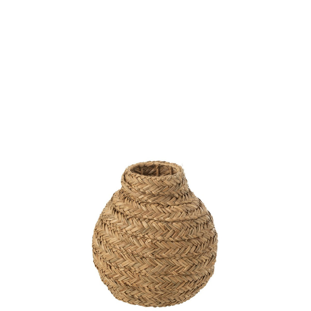 J-Line Vase geflochtenes Seegras natur klein