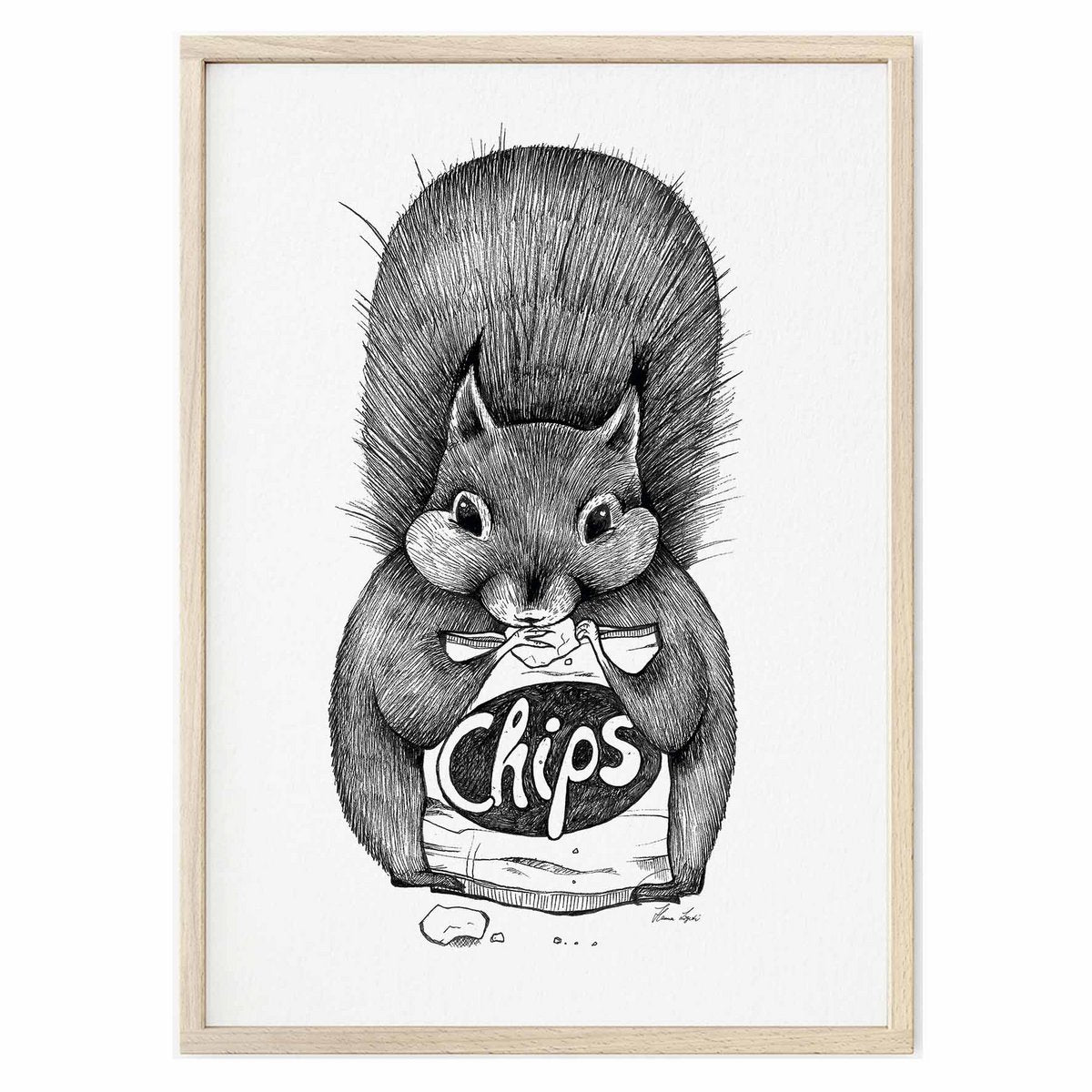 Kunstdruck - Chipseichhörnchen