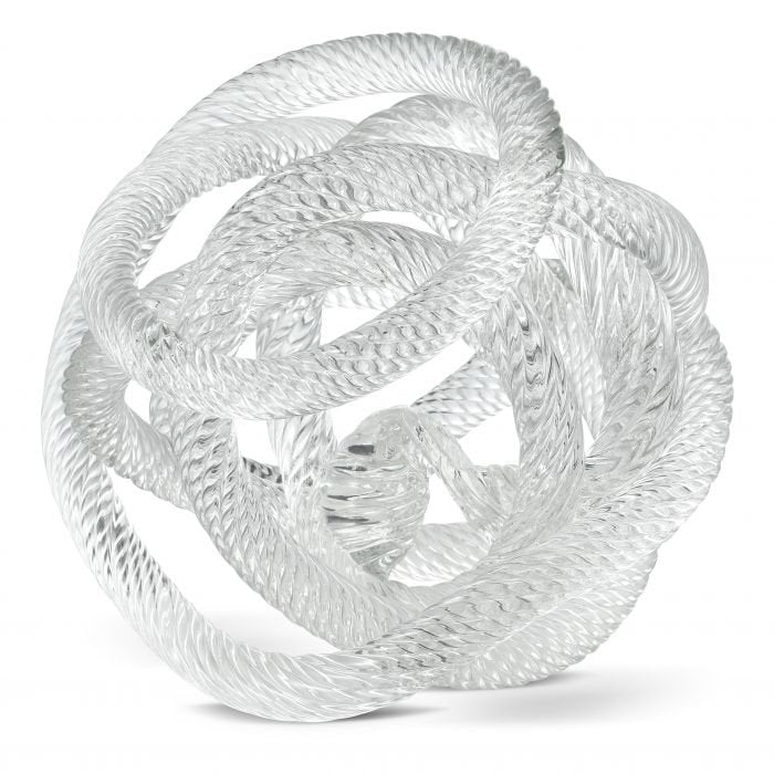 Mittelgroße geknotete Glasskulptur (M), Durchmesser: 15 cm