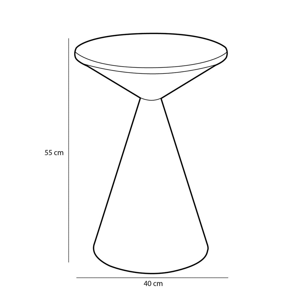 
                      
                        Großzügiger Beistelltisch – H55 x Ø40 cm – Metall – Schwarz
                      
                    