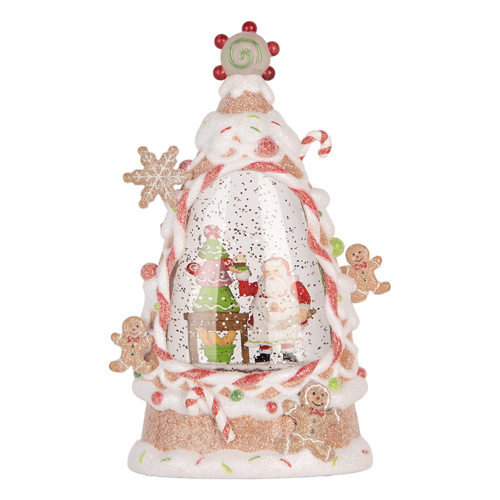 Weihnachtliche Music-Box in Tortenform mit LED-Licht