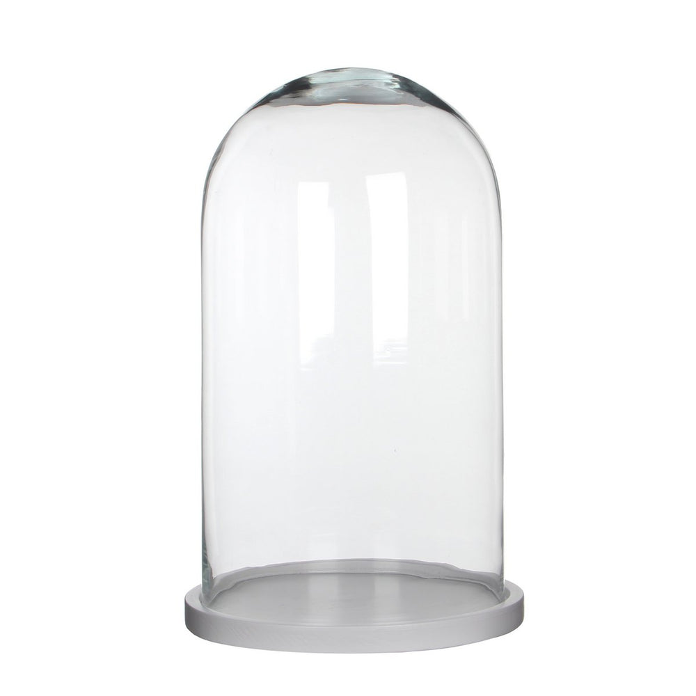 Hella Glasglocke – H38 x Ø23 cm – Transparent, Weiß