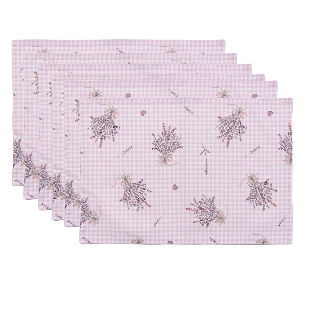 Tischsets (Set v 6) Paar, Weiß 48x33 cm