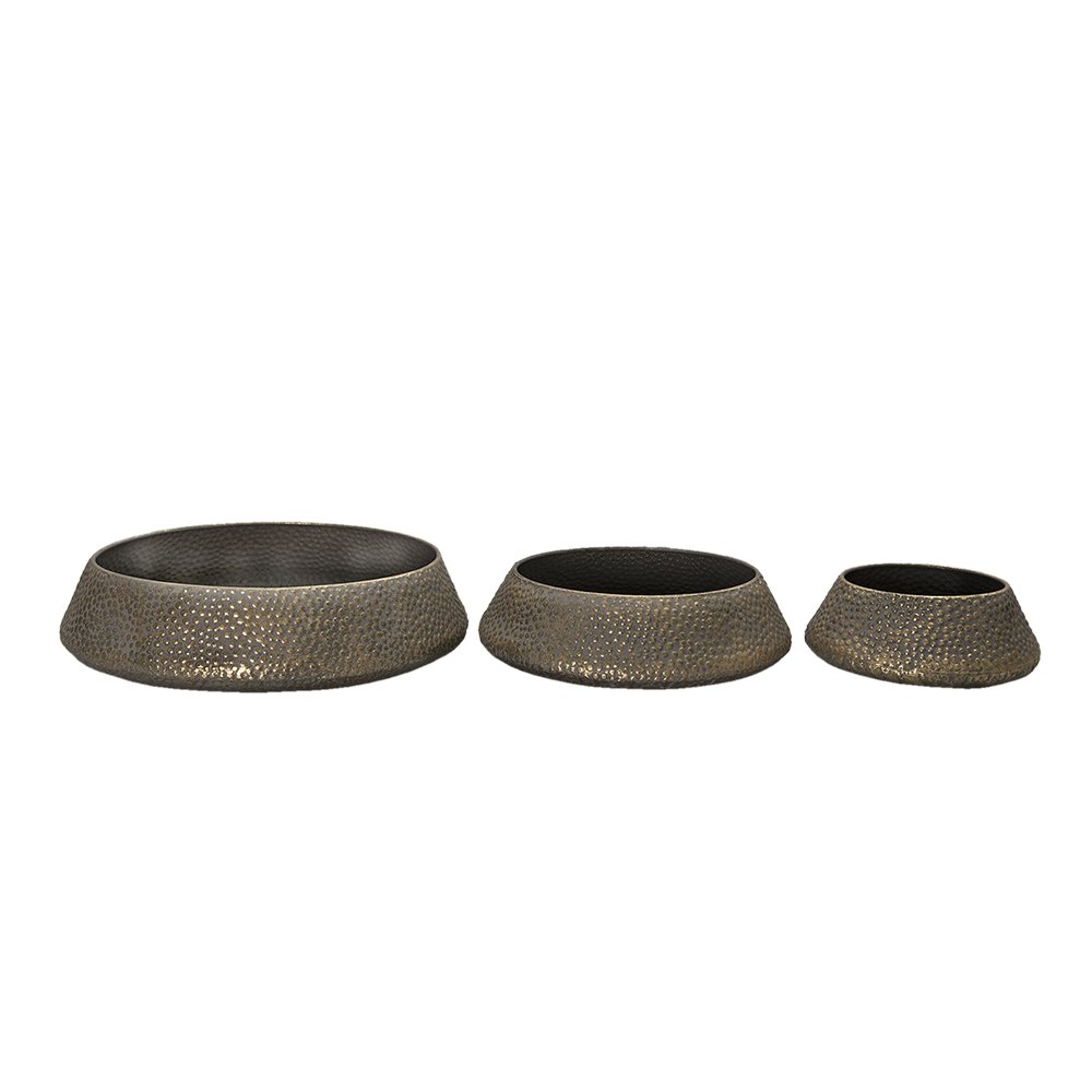 Dekoratives Tablett 3er-Set Grau ? 42x10 ? 34x9/? 24x9 cm