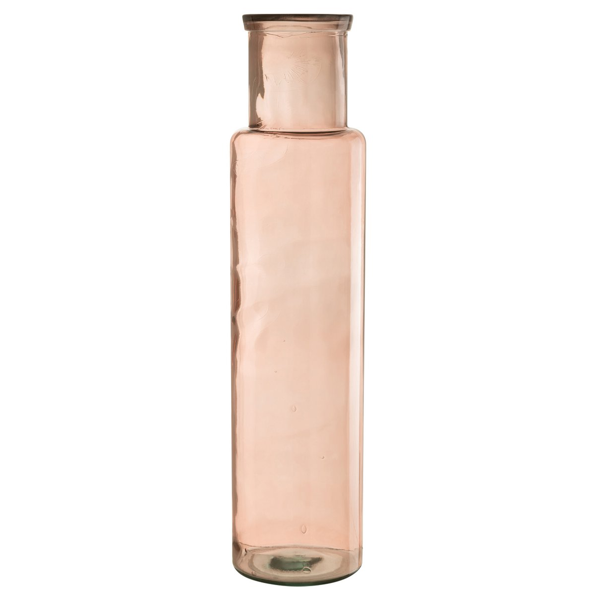 Zylindervase aus Glas in Hellrosa, groß