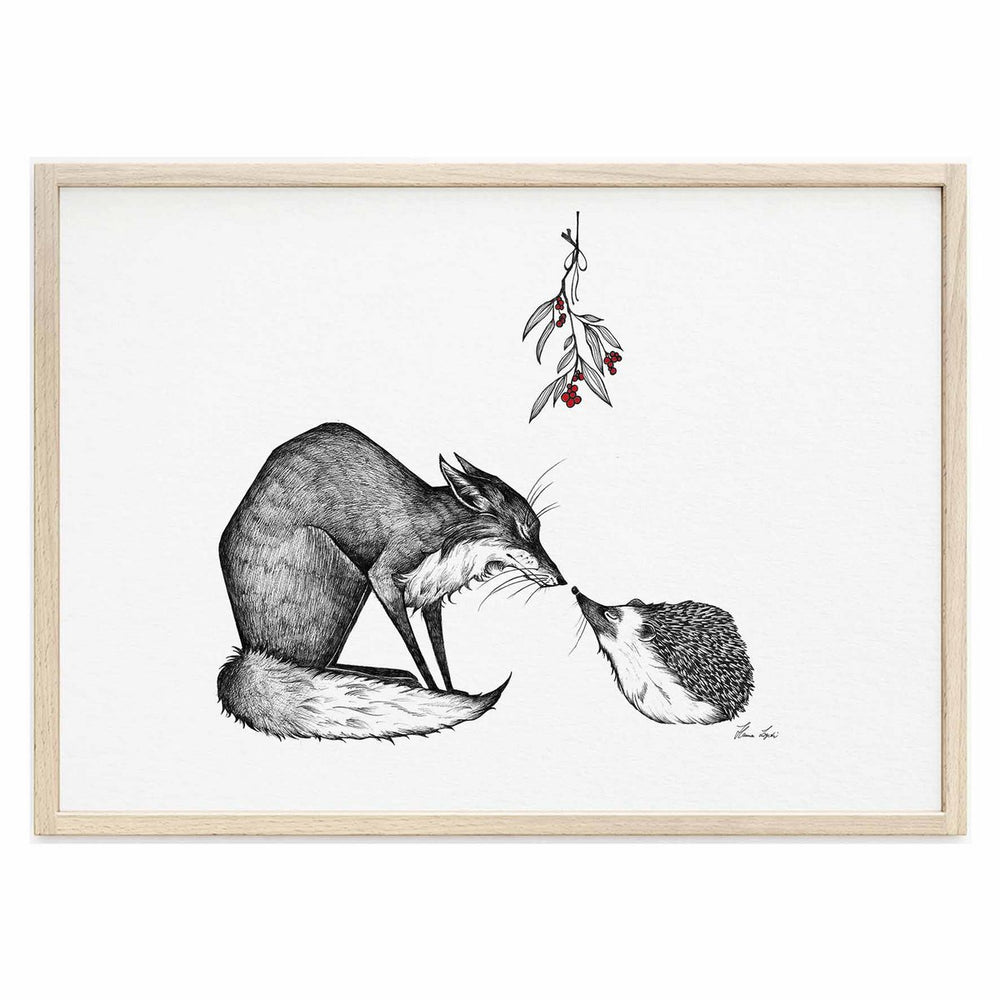 Kunstdruck - Fuchs & Igel