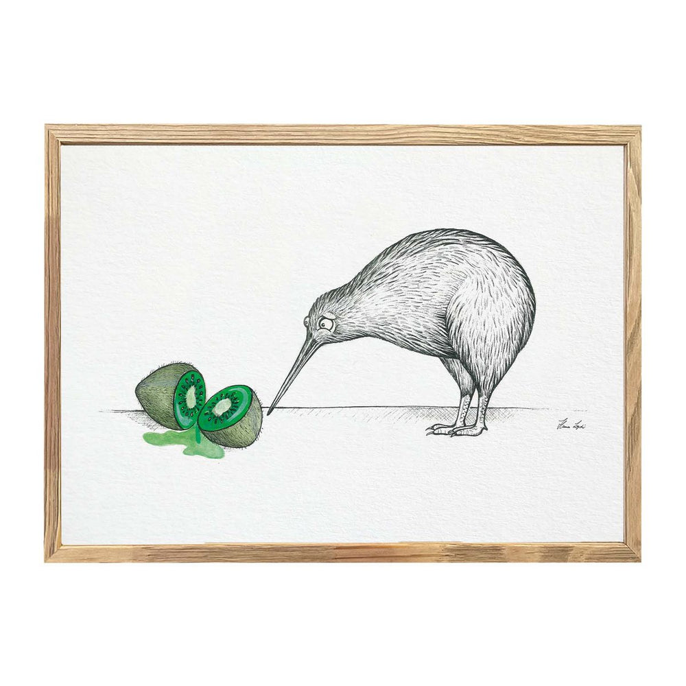 Kunstdruck - Zwei Kiwis