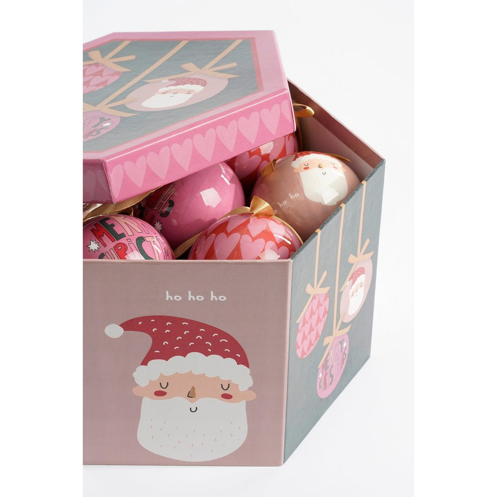
                      
                        Geschenkset Weihnachtskugeln - 14 Stück - Ø8 cm - Unzerbrechlich - Rosa, Dunkelgrün
                      
                    