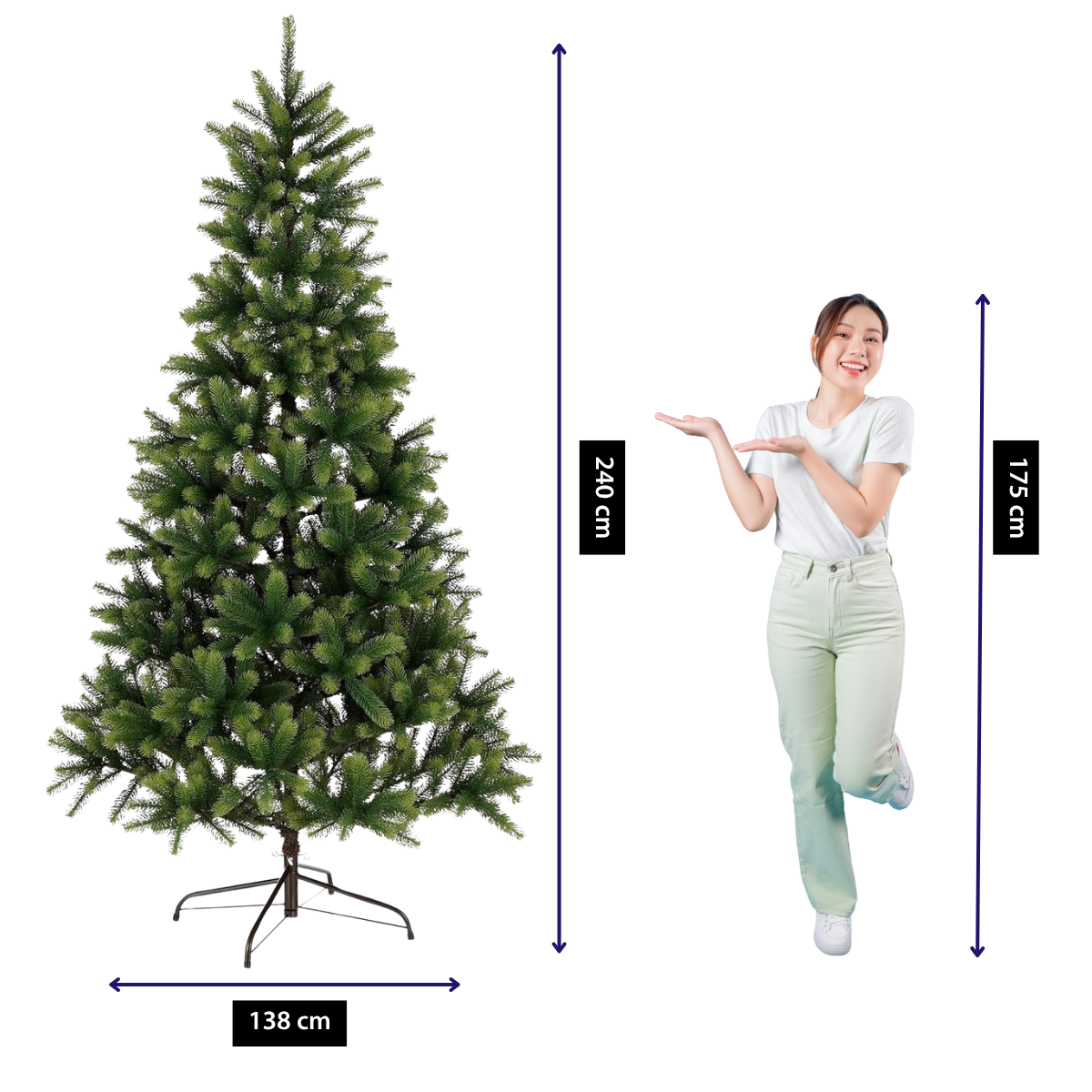 Künstlicher Weihnachtsbaum Nagoya Green, 240 cm