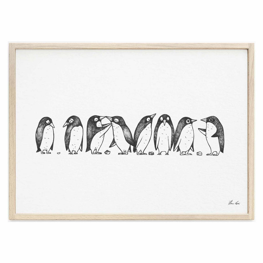 Kunstdruck - Pinguin Love Story