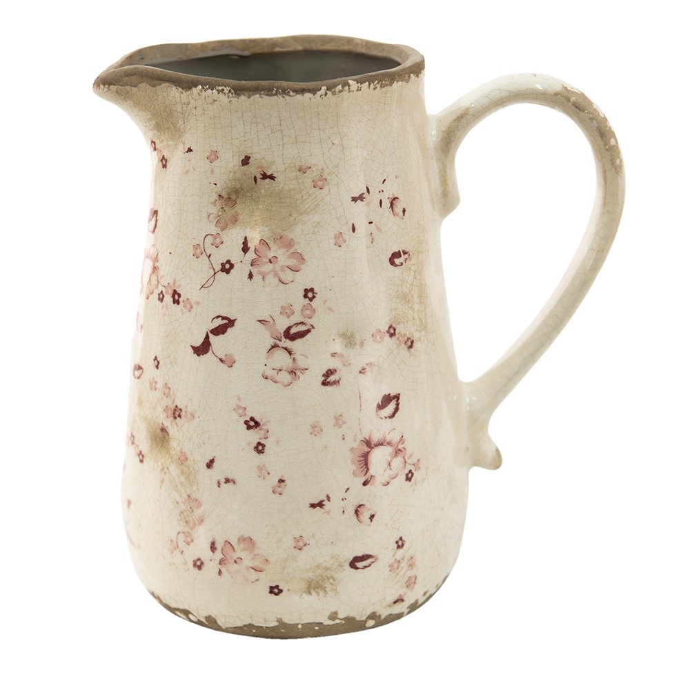 Dekorationsdose Rosa Beige, Keramik 16x11x18 cm / 1150 ml
