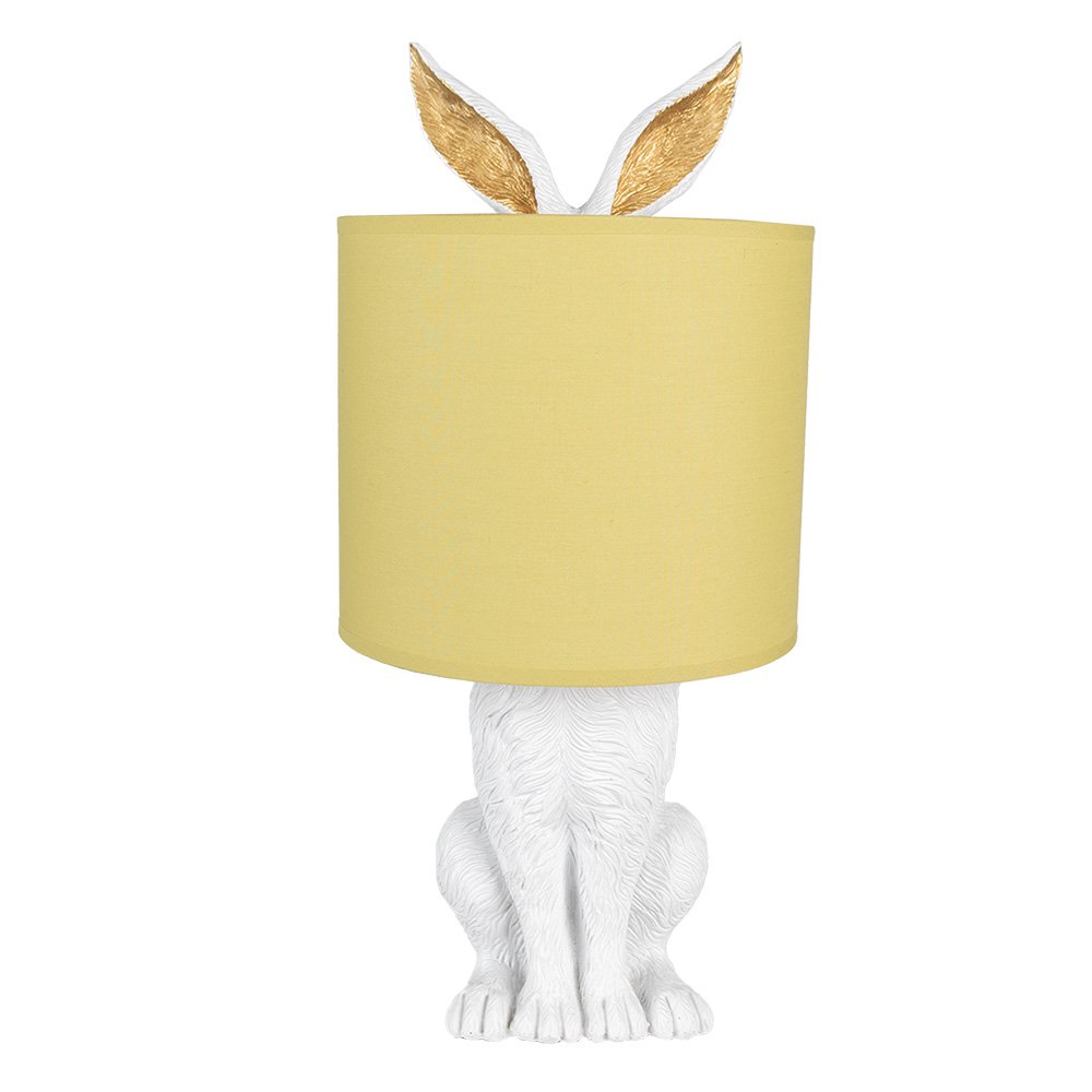 Tischlampe Kaninchen Weiß Gelb ? 20x43 cm E27/max. 1x60W