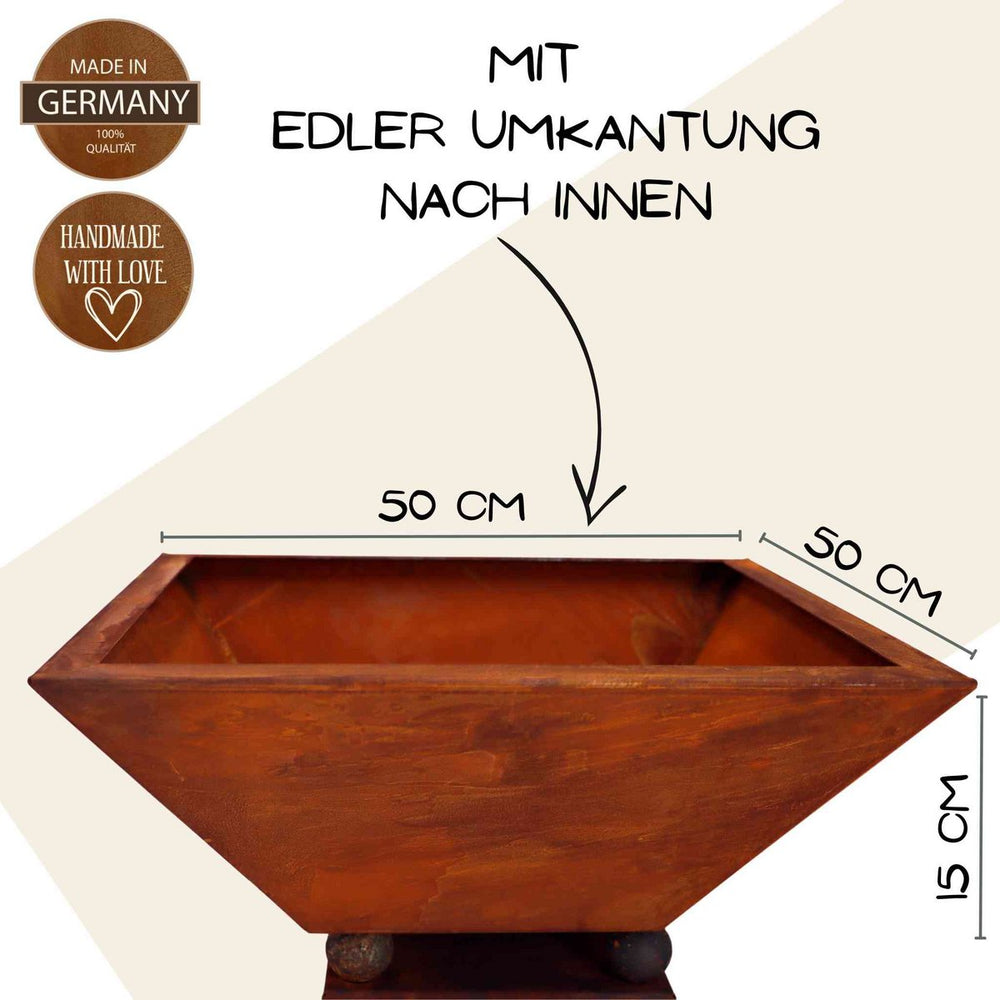 
                      
                        Deko Blumensäule mit Spruch: Geben, Nehmen ... und Pflanzschale | Edelrost Gartendeko | verschiedene Varianten |
                      
                    