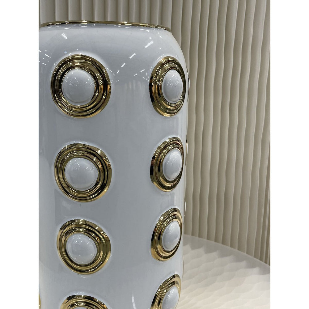 
                      
                        Goldene Vase mit 4 Kreisen (CV11617-14WIT)
                      
                    