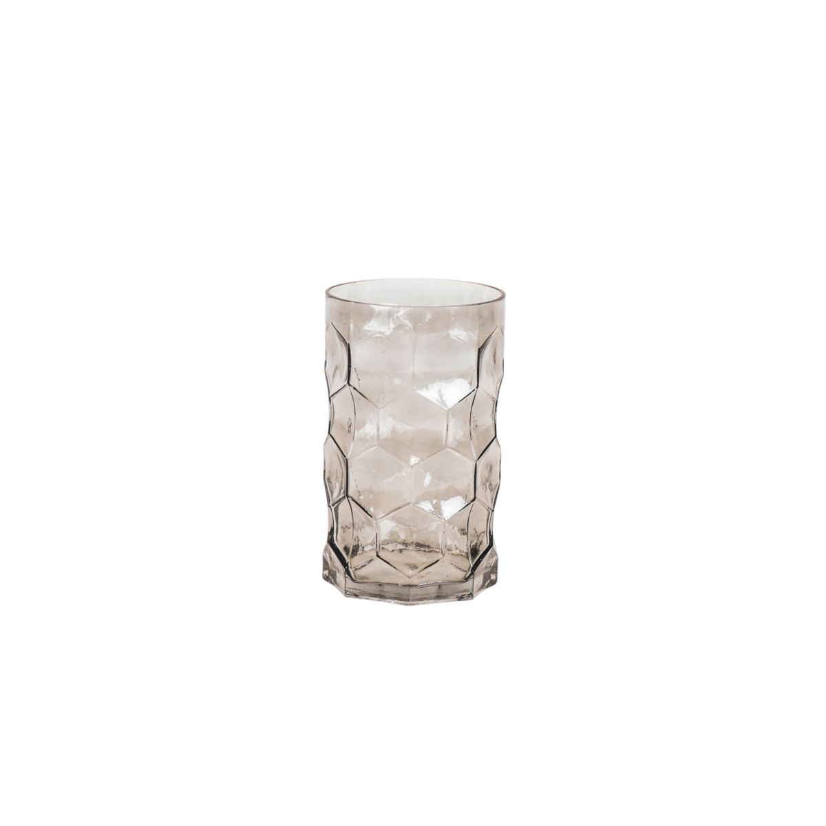Vase - Muster - Glas - Smokey - 15x24,5cm
