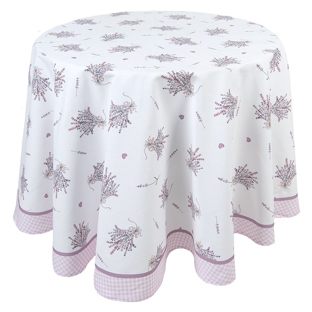 Runde Tischdecke Weiß, Grün, Lila? 170 cm