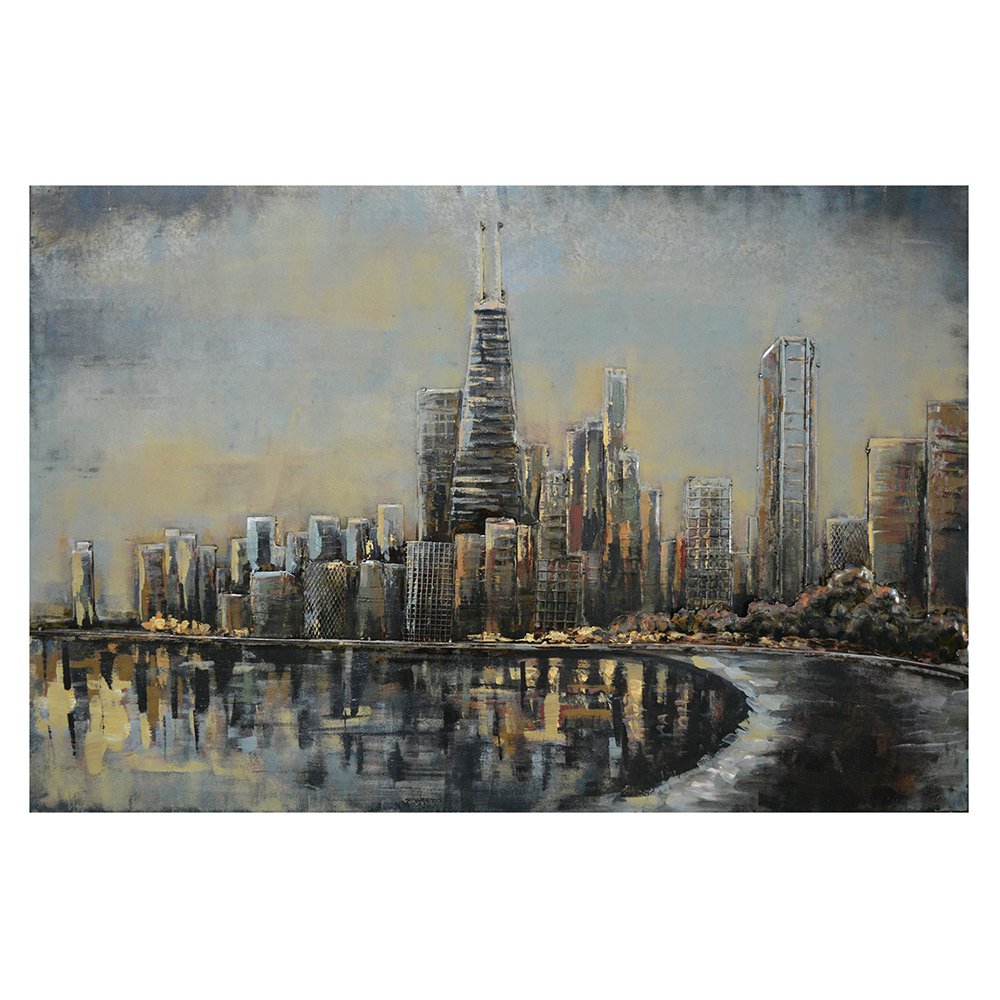 Wanddekoration Grau 120x4x80 cm