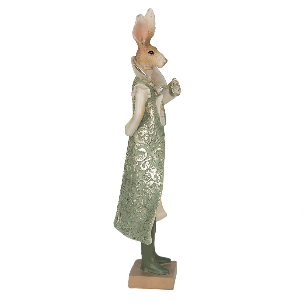 
                      
                        Dekorationsstatue Kaninchen Grün, Braun, Beige 11x8x33 cm
                      
                    